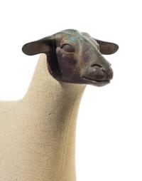 Francoise-Xavier Lalanne, (French, 1927-2008), Moutons de Pierre, (a pair of sheep) circa 1979