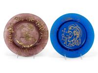 Two Salvador Dali Pâte de Verre Plates by Daum
