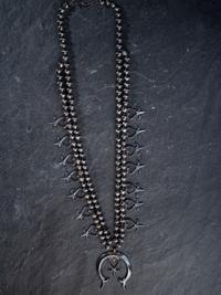 Navajo Silver Squash Blossom Necklace
