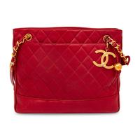 Chanel, CC Charm Red Shoulder Tote