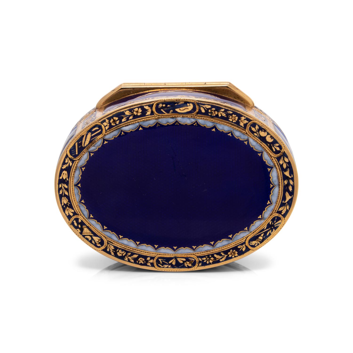 A Louis XVI Gold and Enamel Snuff Box