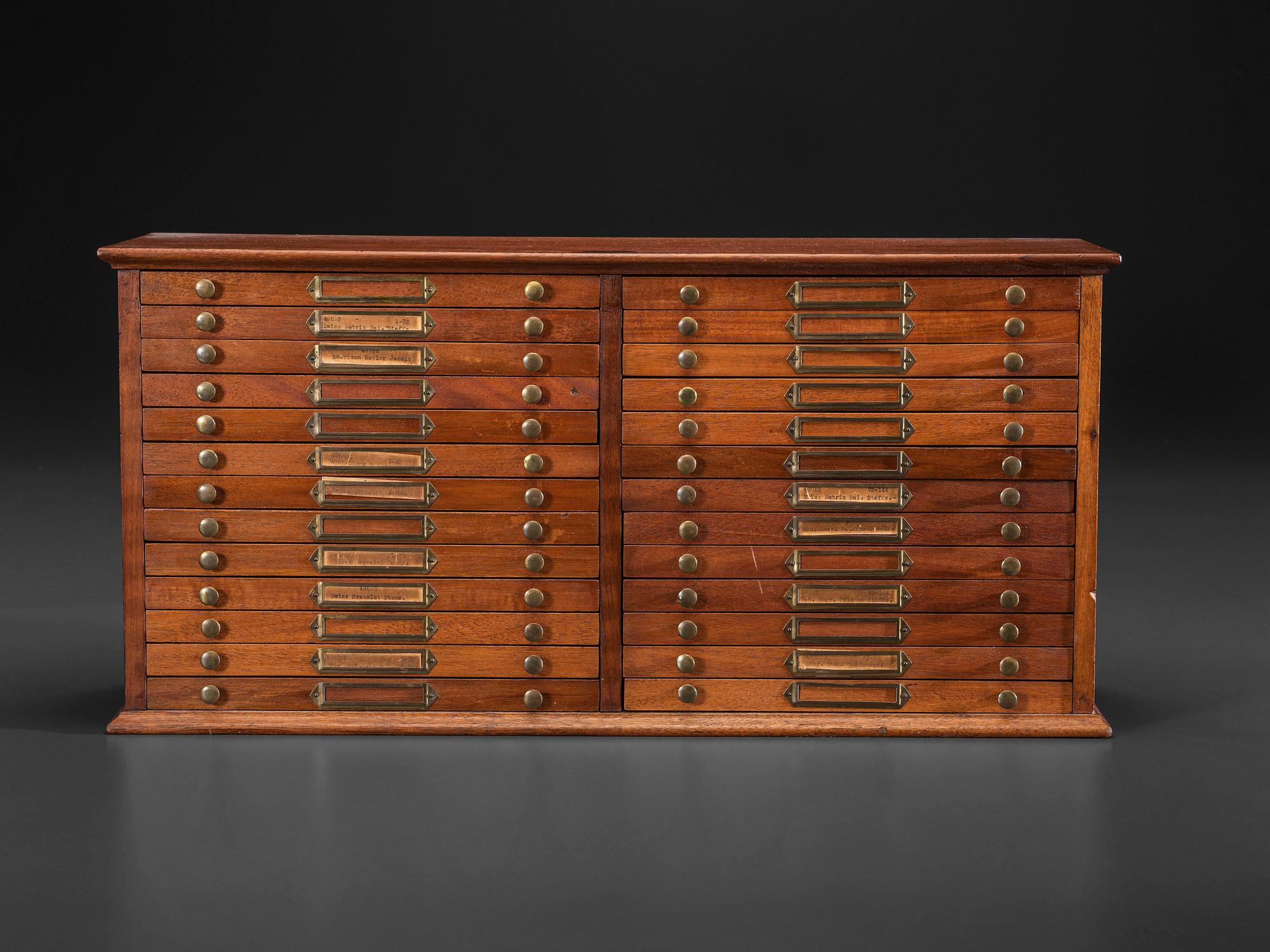 An Oak Watchmaker's Storage Chest