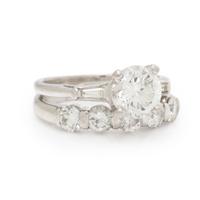 Diamond, Platinum, and White Gold Ring