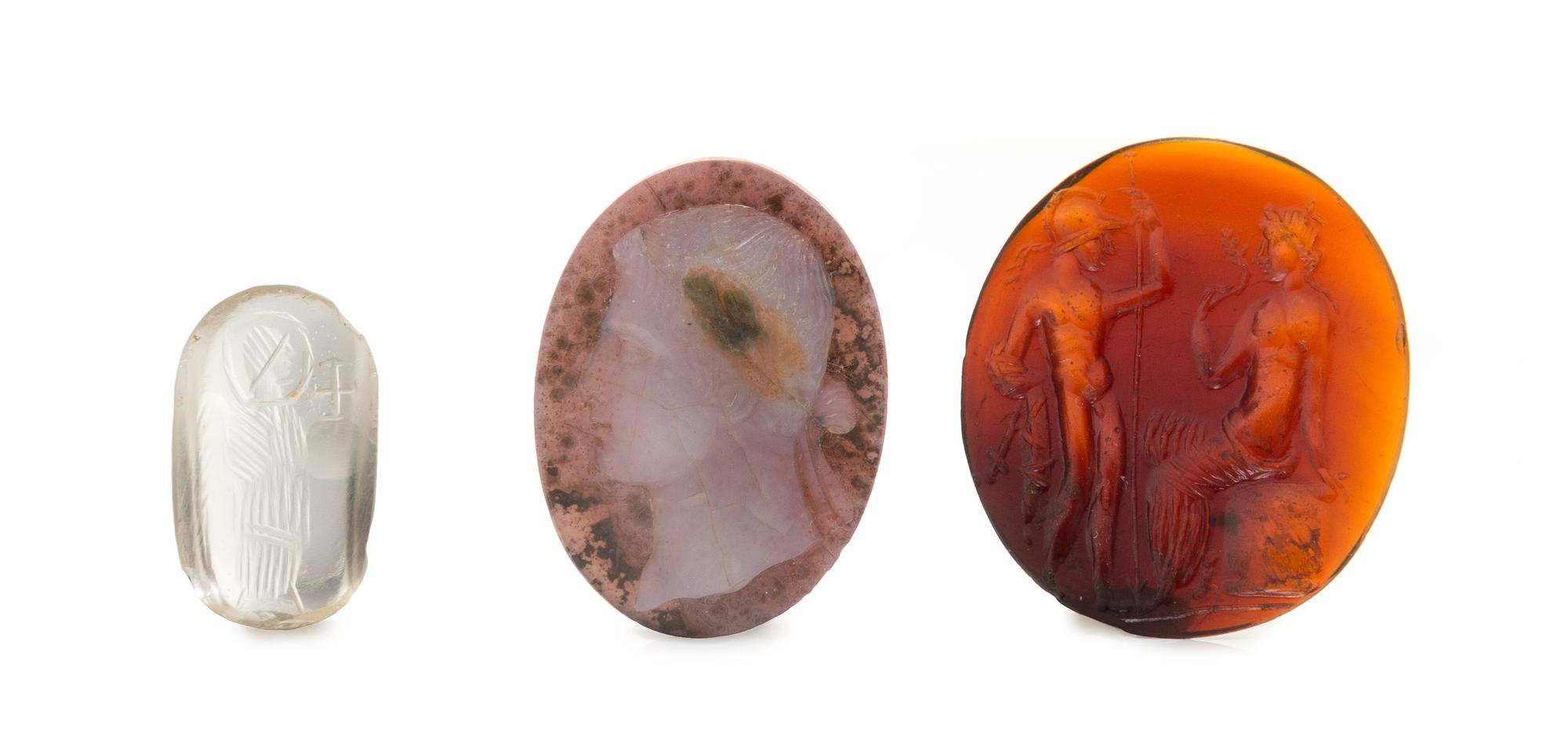 A Collection of Hardstone Carvings, 4.60 dwts.