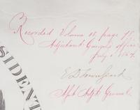 LINCOLN, ABRAHAM. Partially printed document signed. Dated July 1, 1864.