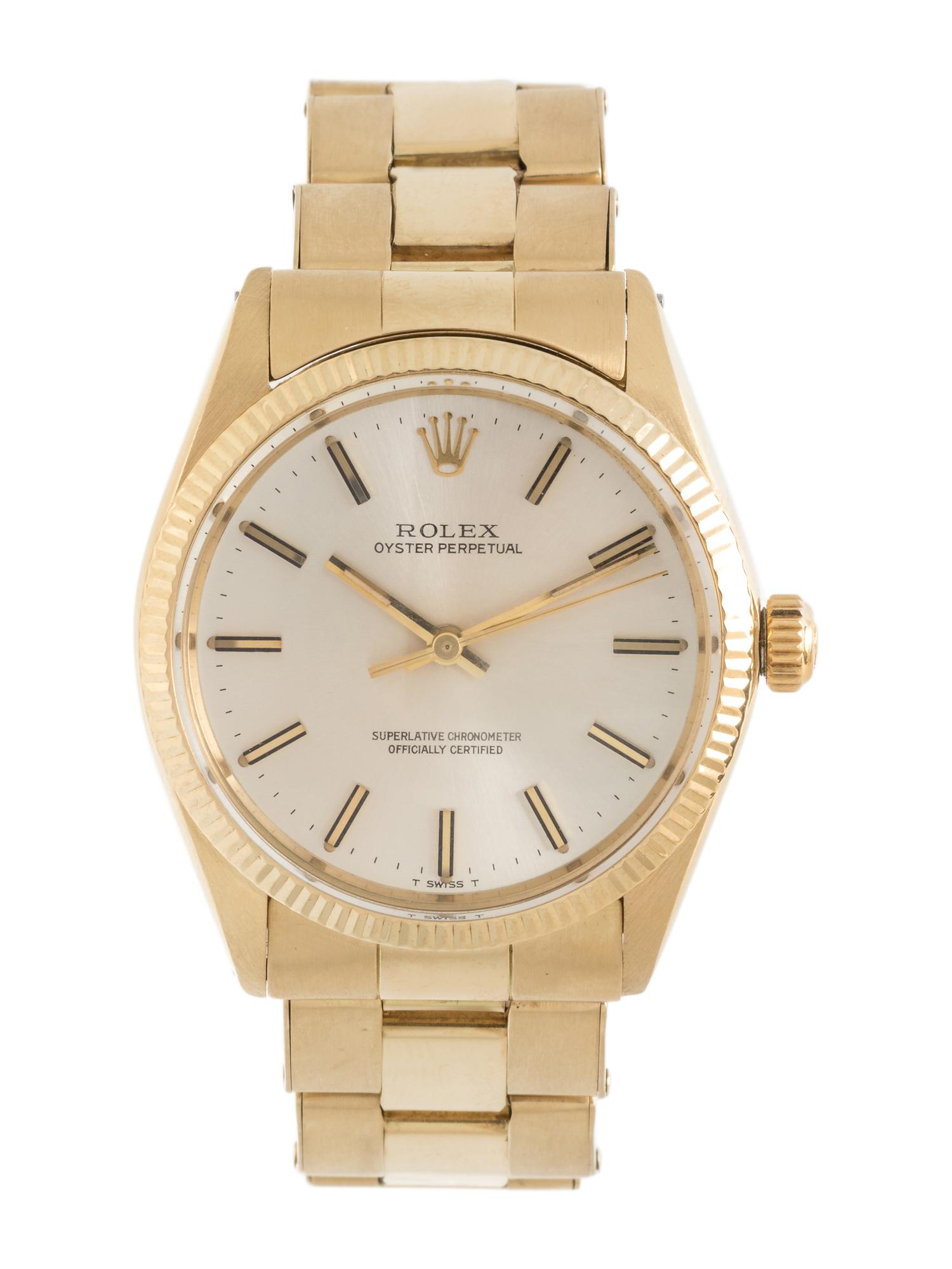 ROLEX, REF. 1005 14K YELLOW GOLD 'OYSTER PERPETUAL' WRISTWATCH, CIRCA 1978