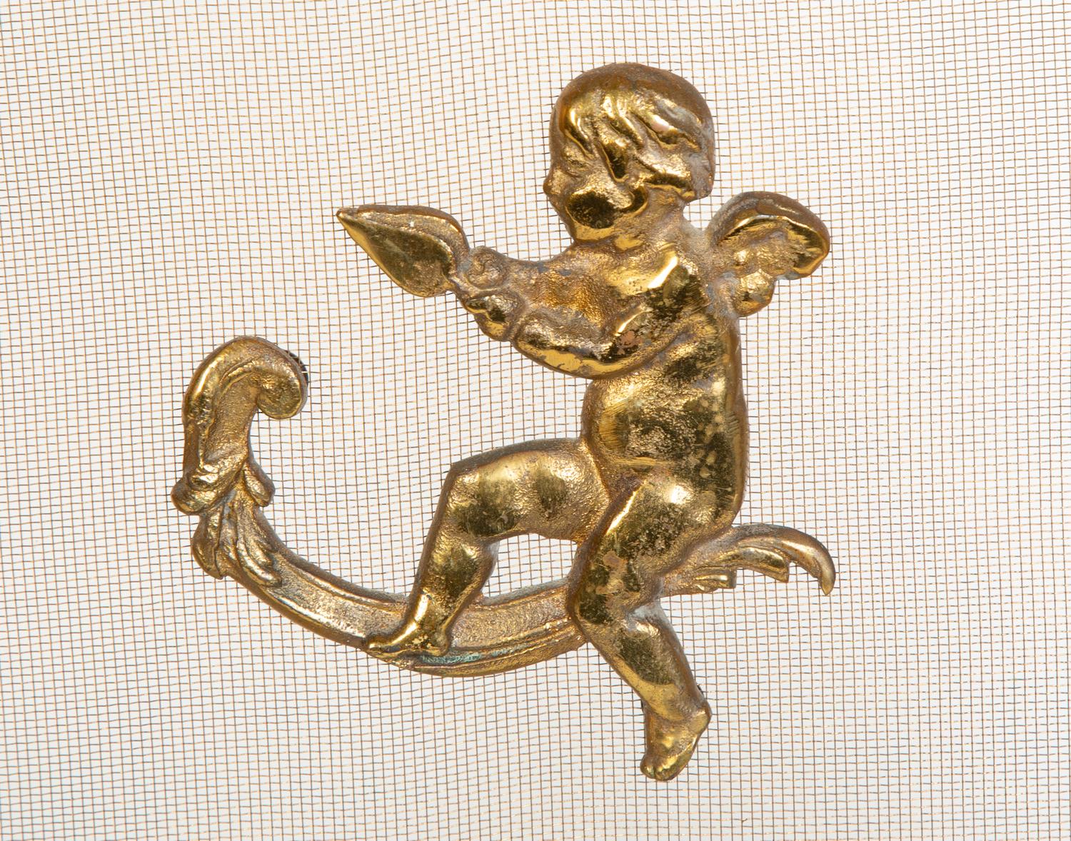 A Louis XV Style Gilt Bronze Fire Screen