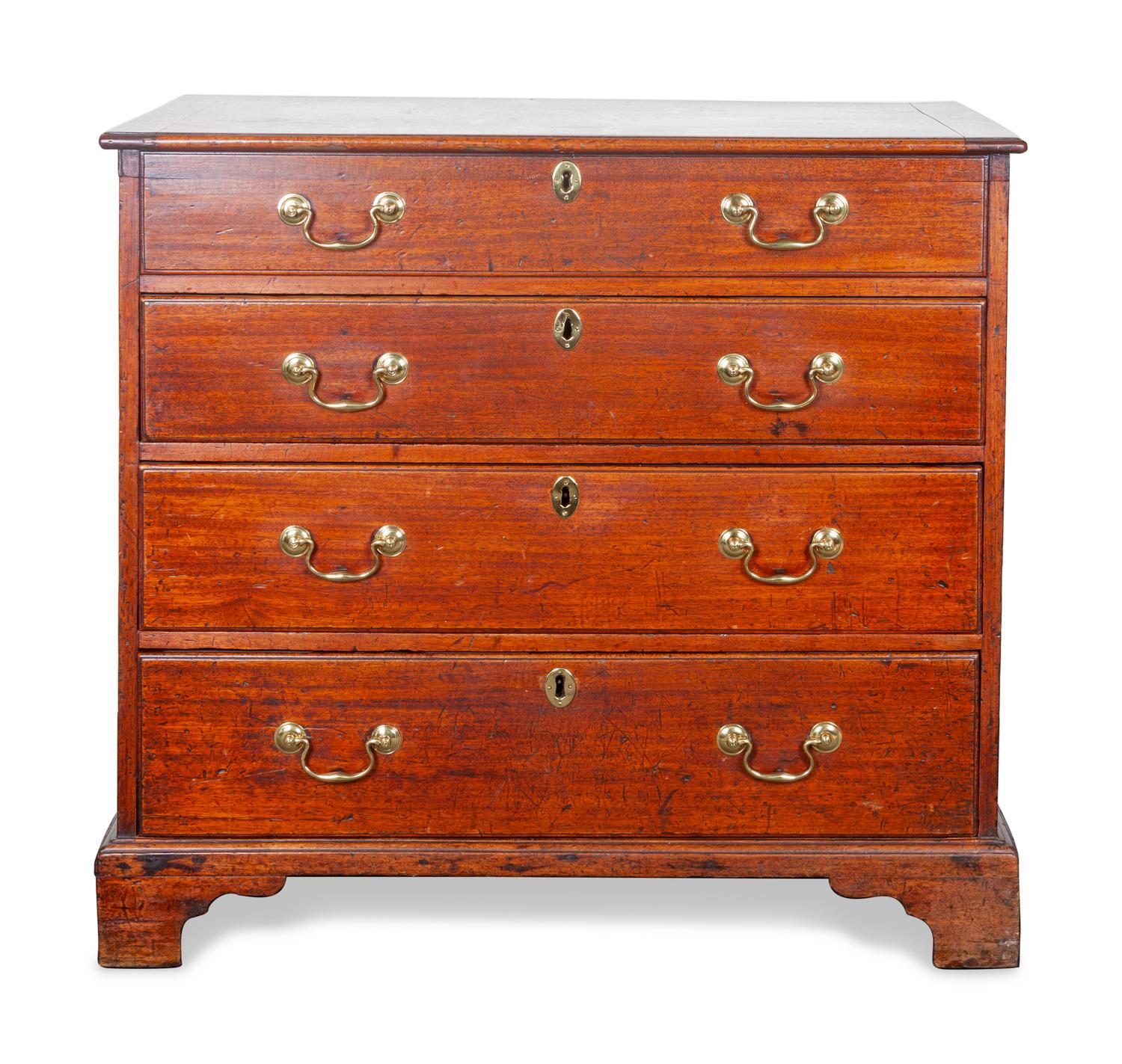 A George III Chippendale Style Mahogany Campaign Chest — LATE 18TH CENTURY