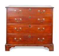 A George III Chippendale Style Mahogany Campaign Chest — LATE 18TH CENTURY