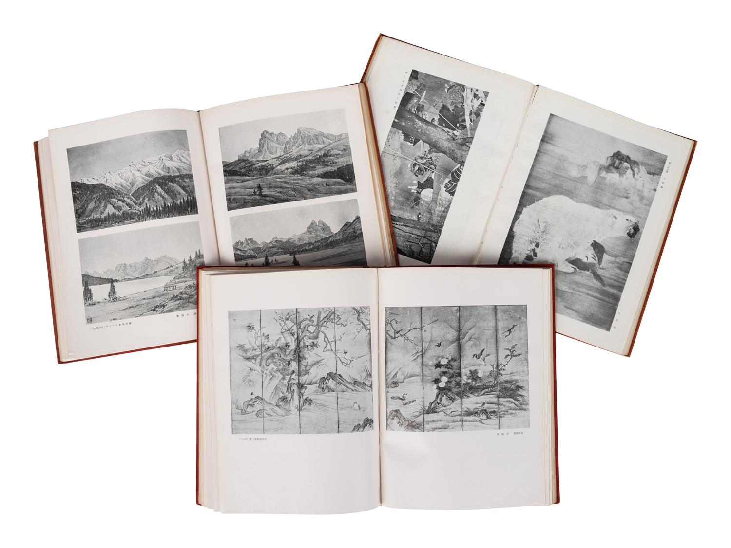[JAPANESE PAINTING] A group of multi-volumed works about Japanese Painting, comprising:
