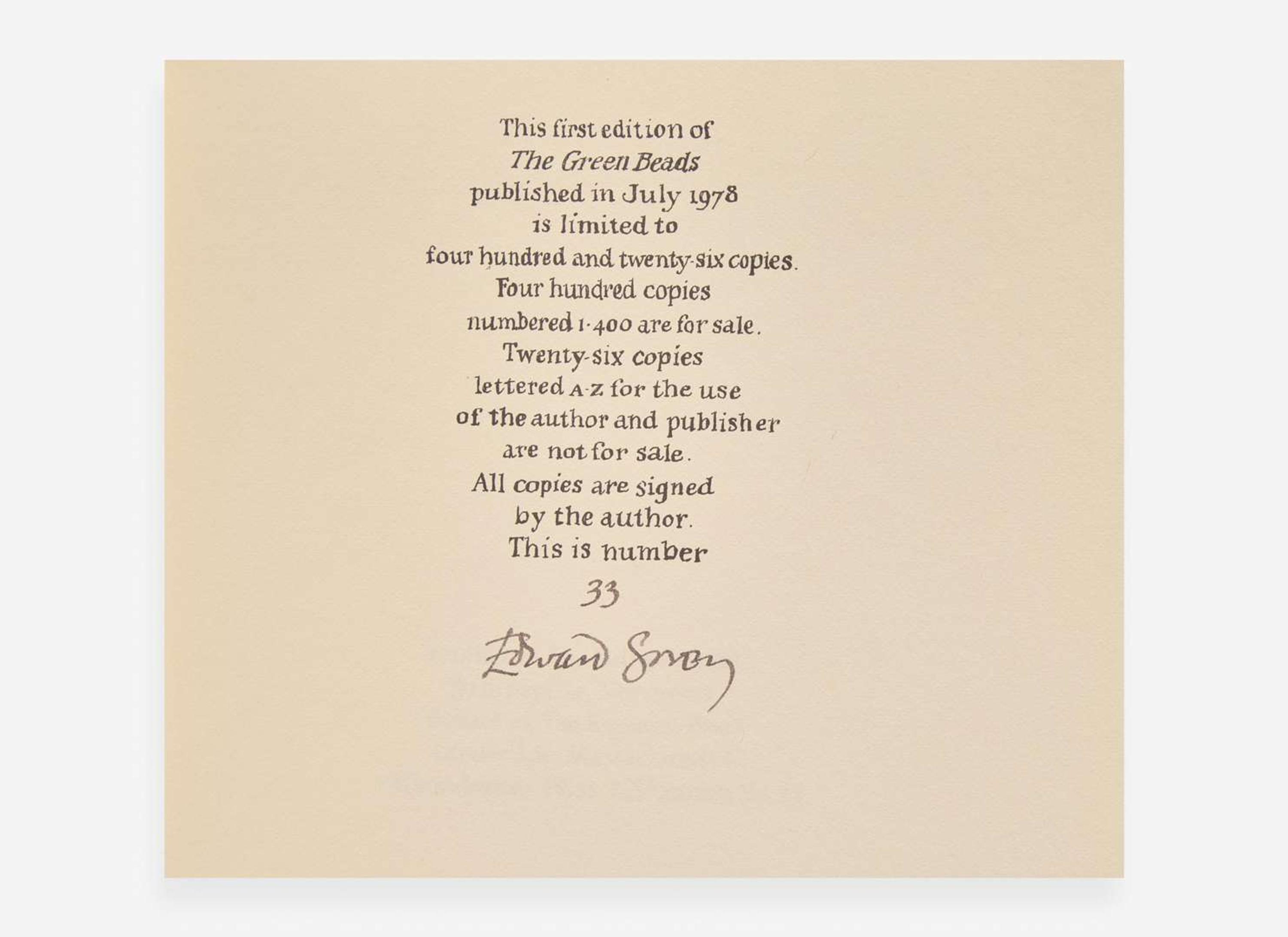 [Children's & Illustrated] Gorey, Edward: Group of 9 Signed Albondocani Press Publications