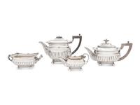 An Assembled George III Silver Four-Piece Tea and Coffee Service