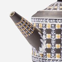 A Three-Piece Wedgwood Three Color Diceware Jasperware Tea Set UK, 19th century