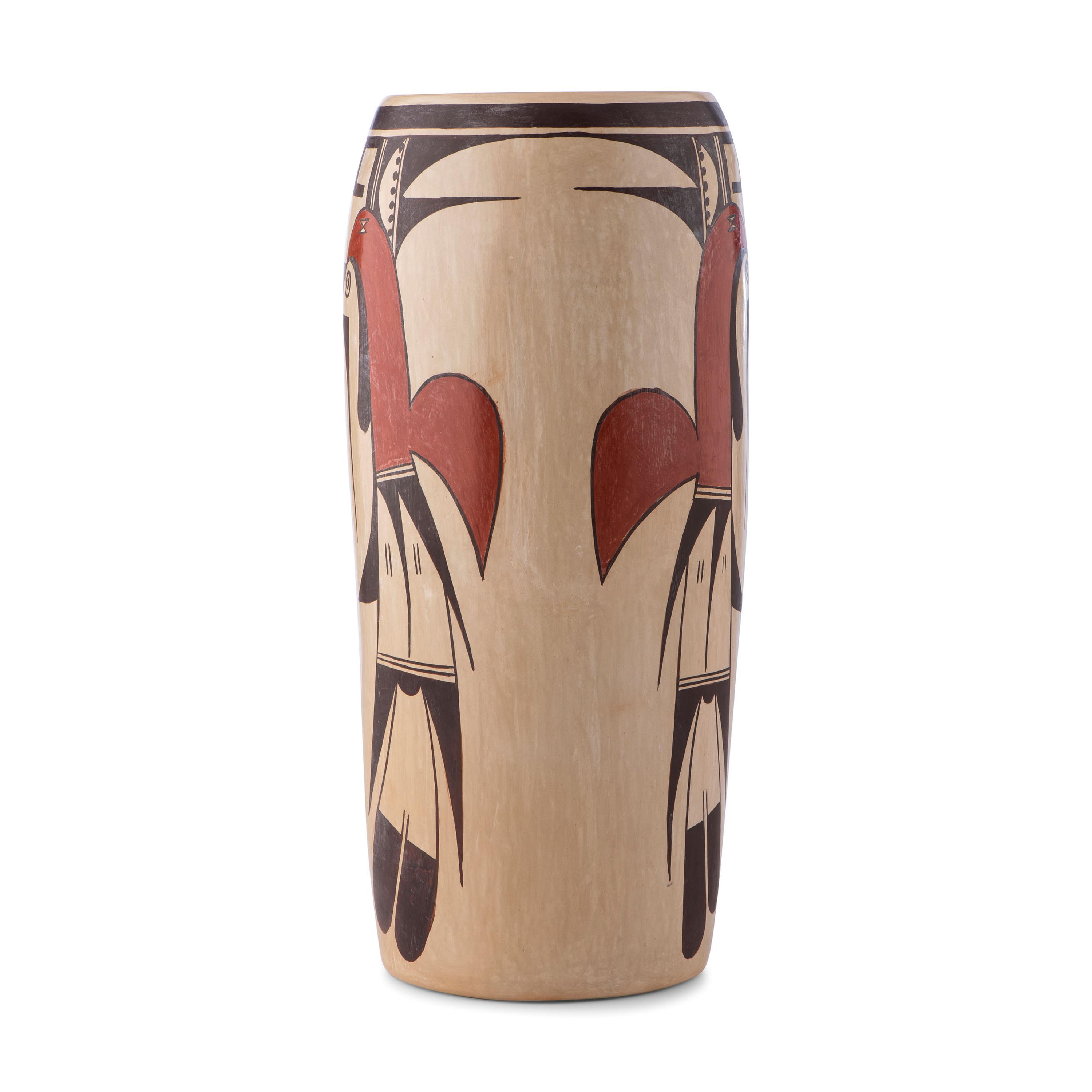 Pottery Vase, with Sikyatki-Style Parrots