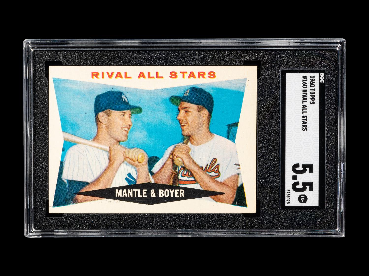 A 1960 Topps Rival All Stars Baseball Card No. 160 (SGC 5.5 EX+)