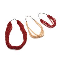 Southwestern-Style Multi-Strand Coral and Shell Necklaces, PLUS