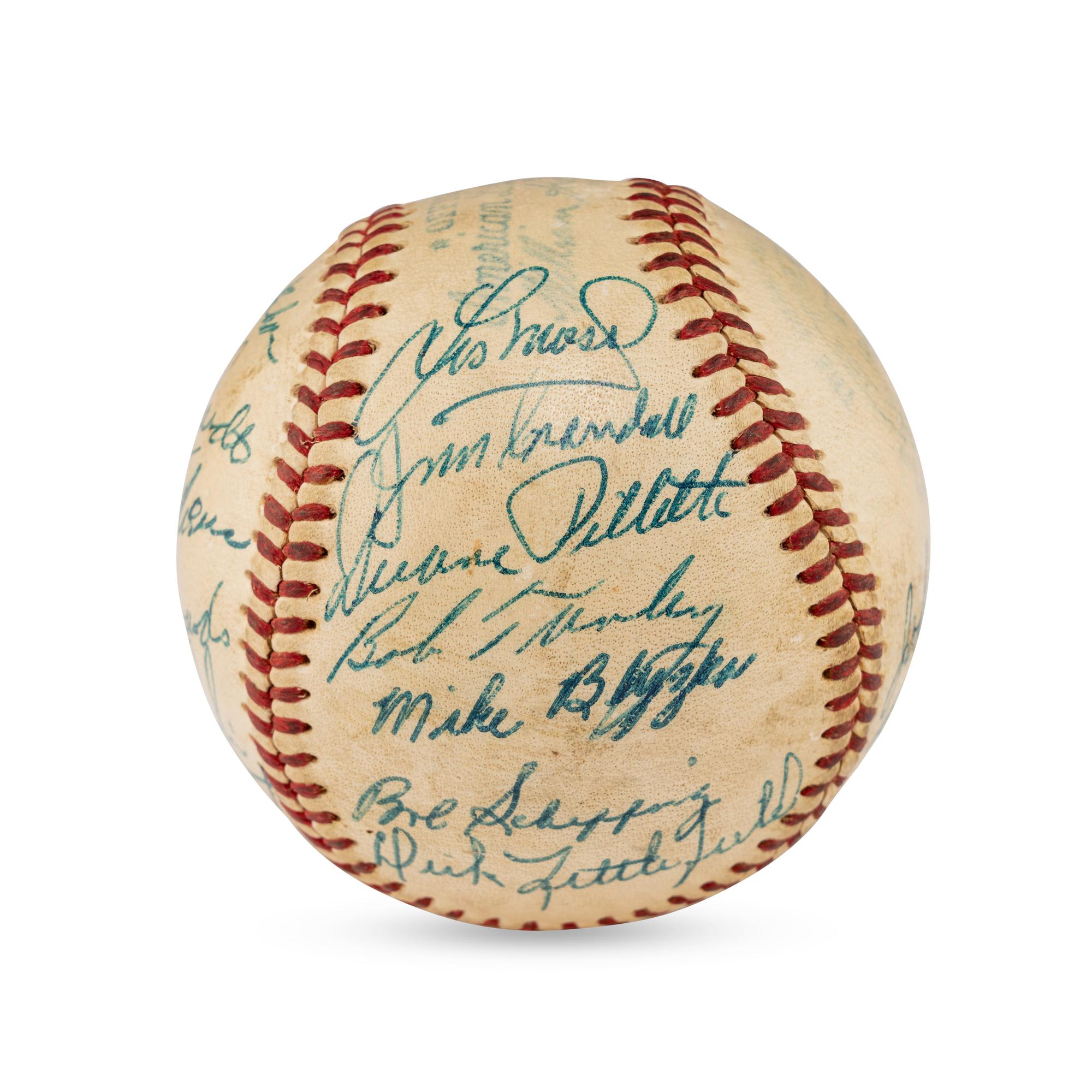 A 1953 St. Louis Browns Team Signed Autograph Baseball (JSA Auction Letter)