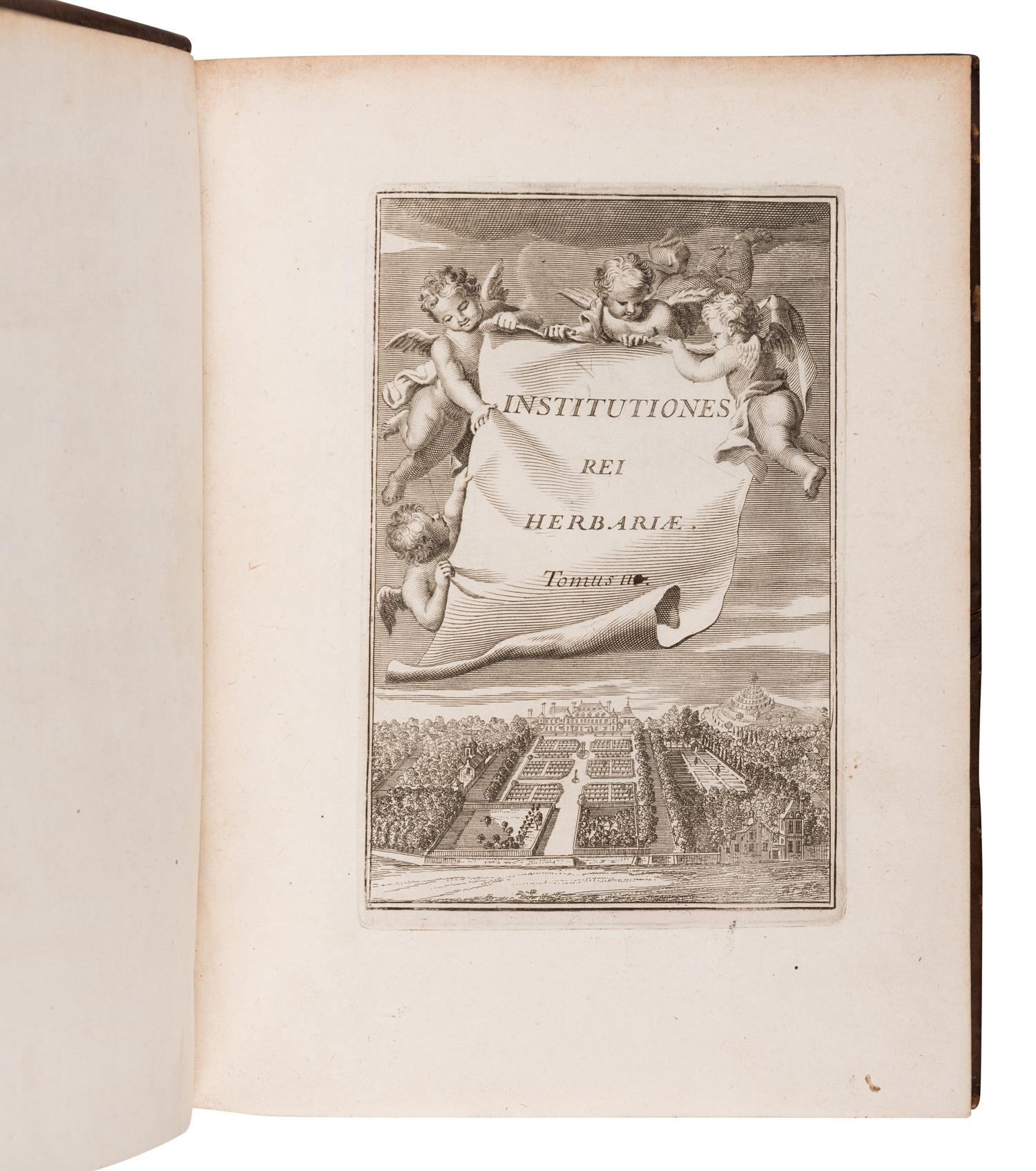 TOURNEFORT, Joseph Pitton de (1656-1708). Institutiones rei herbariae . Paris: Typographia Regia, 1700.