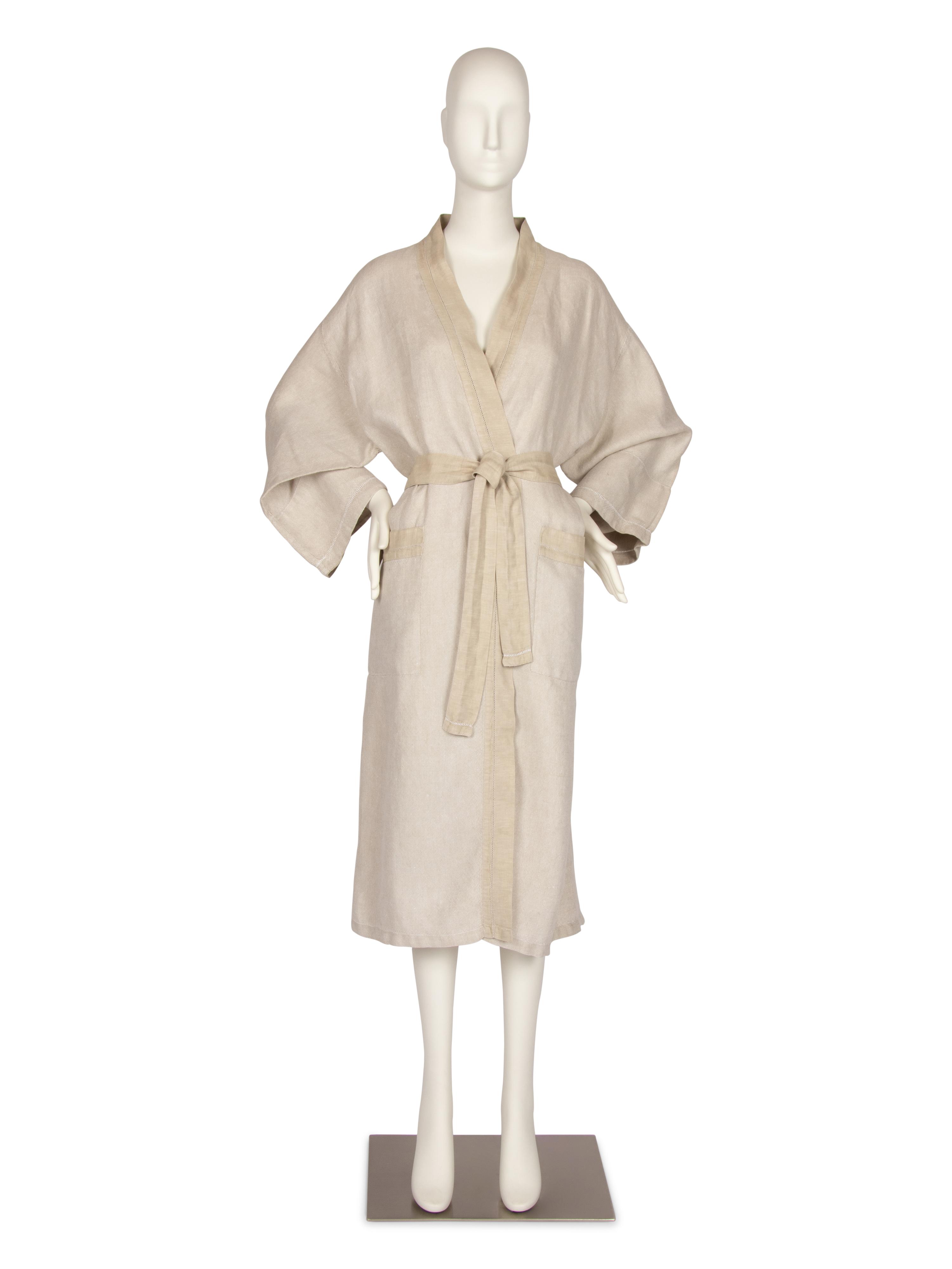Hermès Linen Belted Robe, 1980s