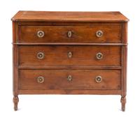 A Louis XVI Style Walnut Commode