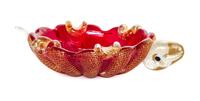 A Murano Glass Ash Receiver Width 7 1/2 inches. — BAROVIER & TOSO