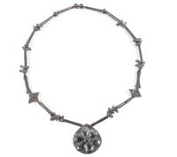 Southwestern Blackware Pottery Necklace Length 32 inches