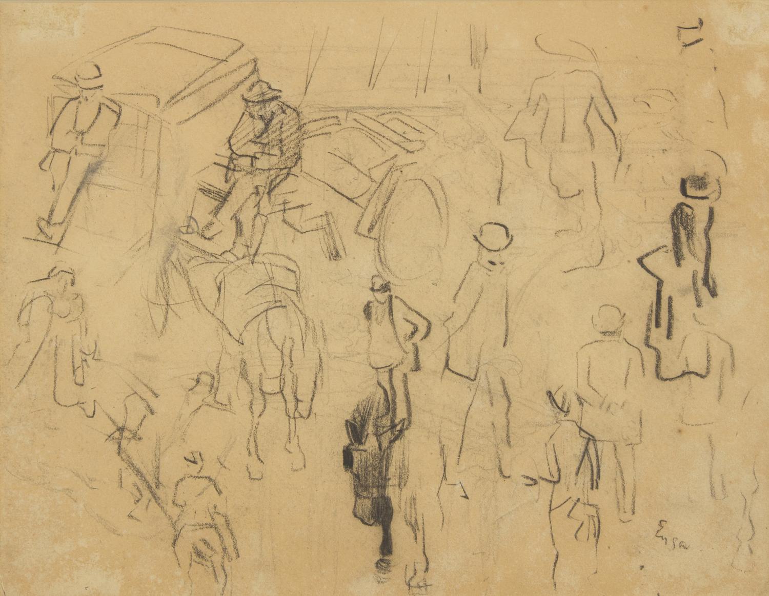 Still Life; with Figure Studies (A Double-Sided Work) , 1882