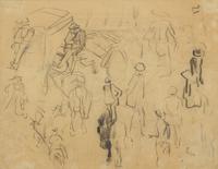 Still Life; with Figure Studies (A Double-Sided Work) , 1882