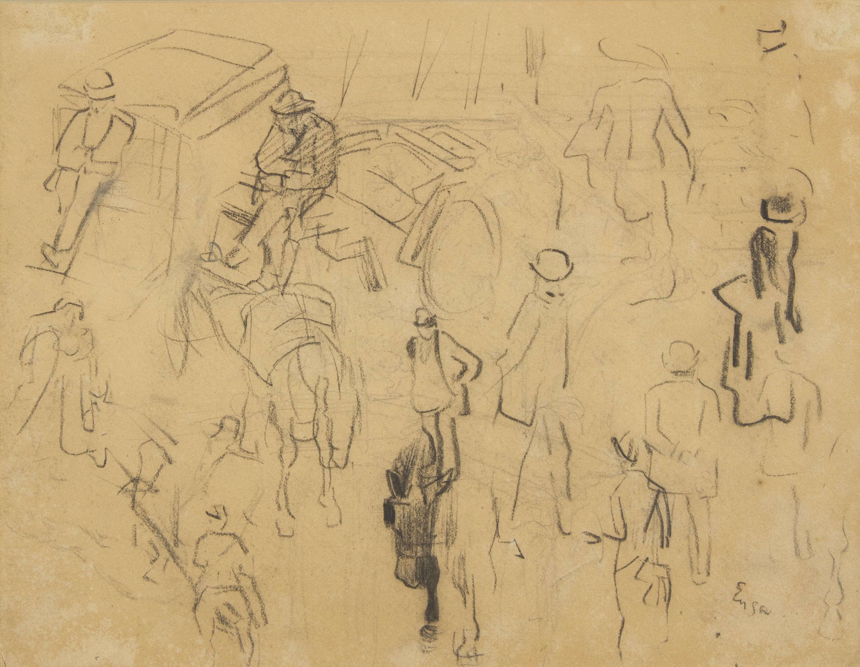 Still Life; with Figure Studies (A Double-Sided Work) , 1882