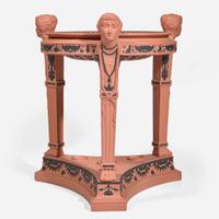 A Monumental Wedgwood Terracotta and Black Jasperware Egyptian Revival Perfume Burner UK, early 21st century
