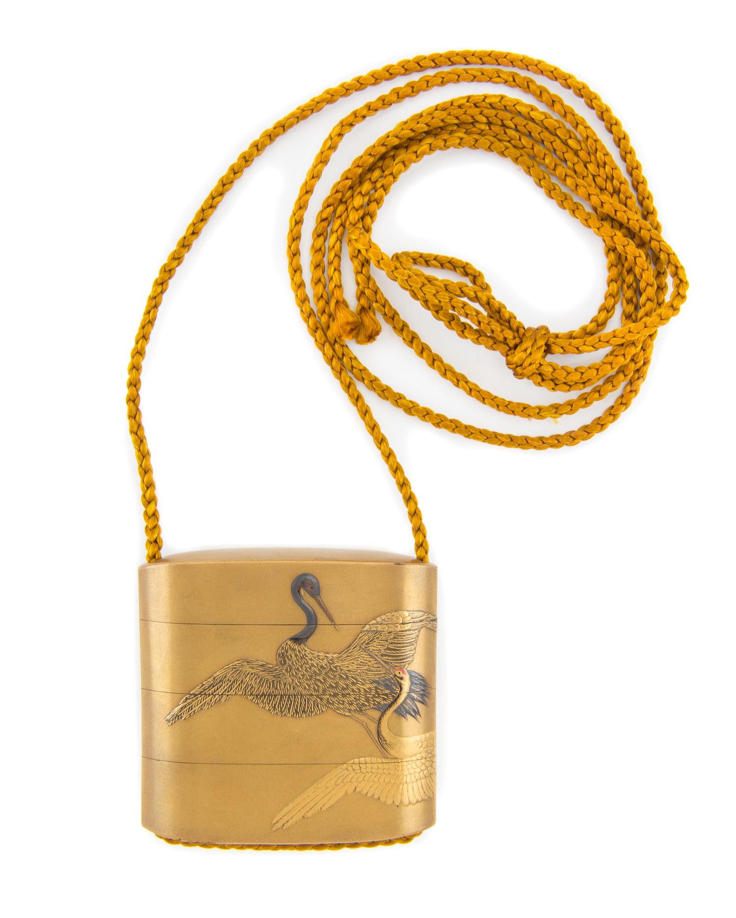 A Gilt Lacquer Three-Case Inro — SIGNED TOYO-EN, 19TH CENTURY