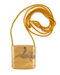 A Gilt Lacquer Three-Case Inro — SIGNED TOYO-EN, 19TH CENTURY