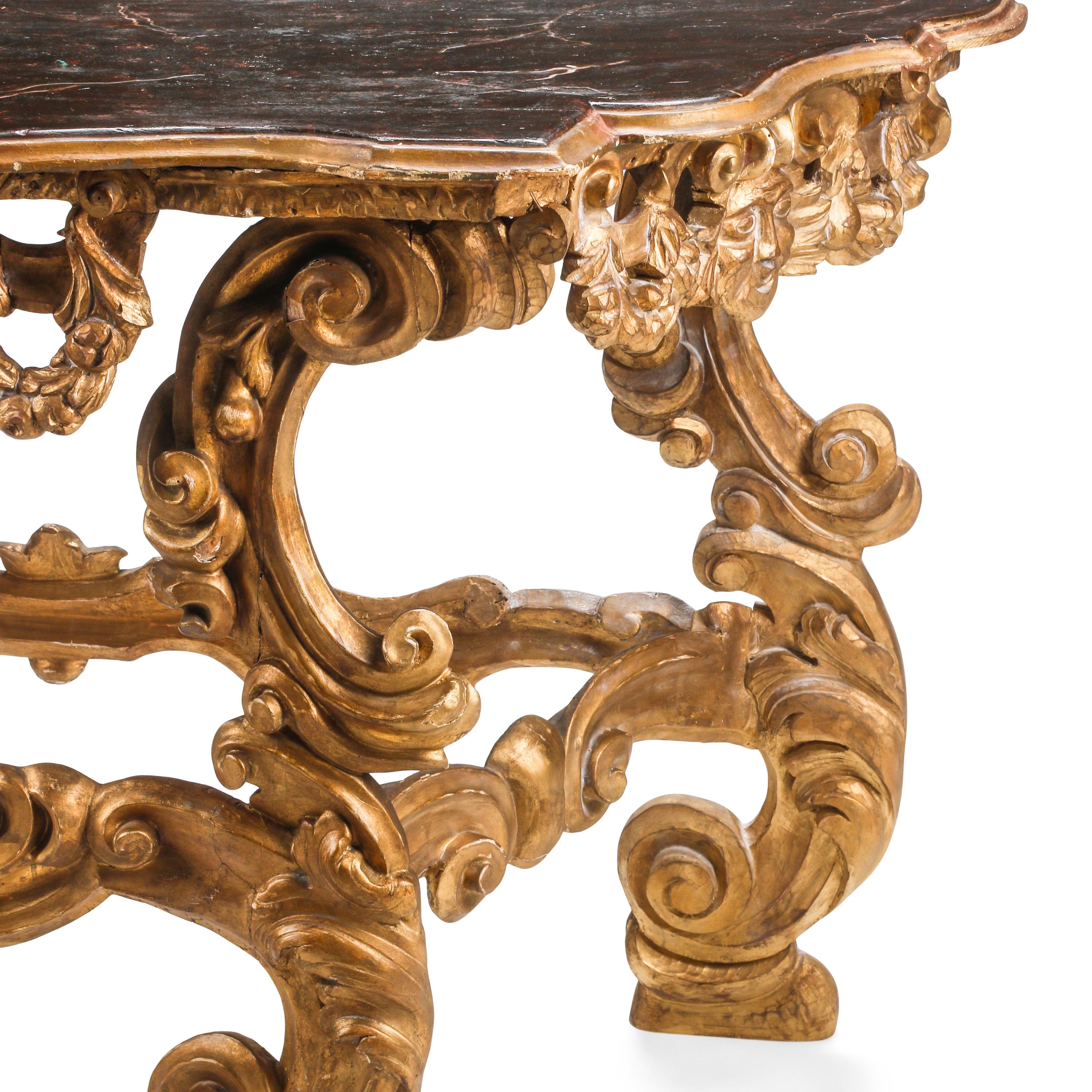 An Italian Painted Console Table