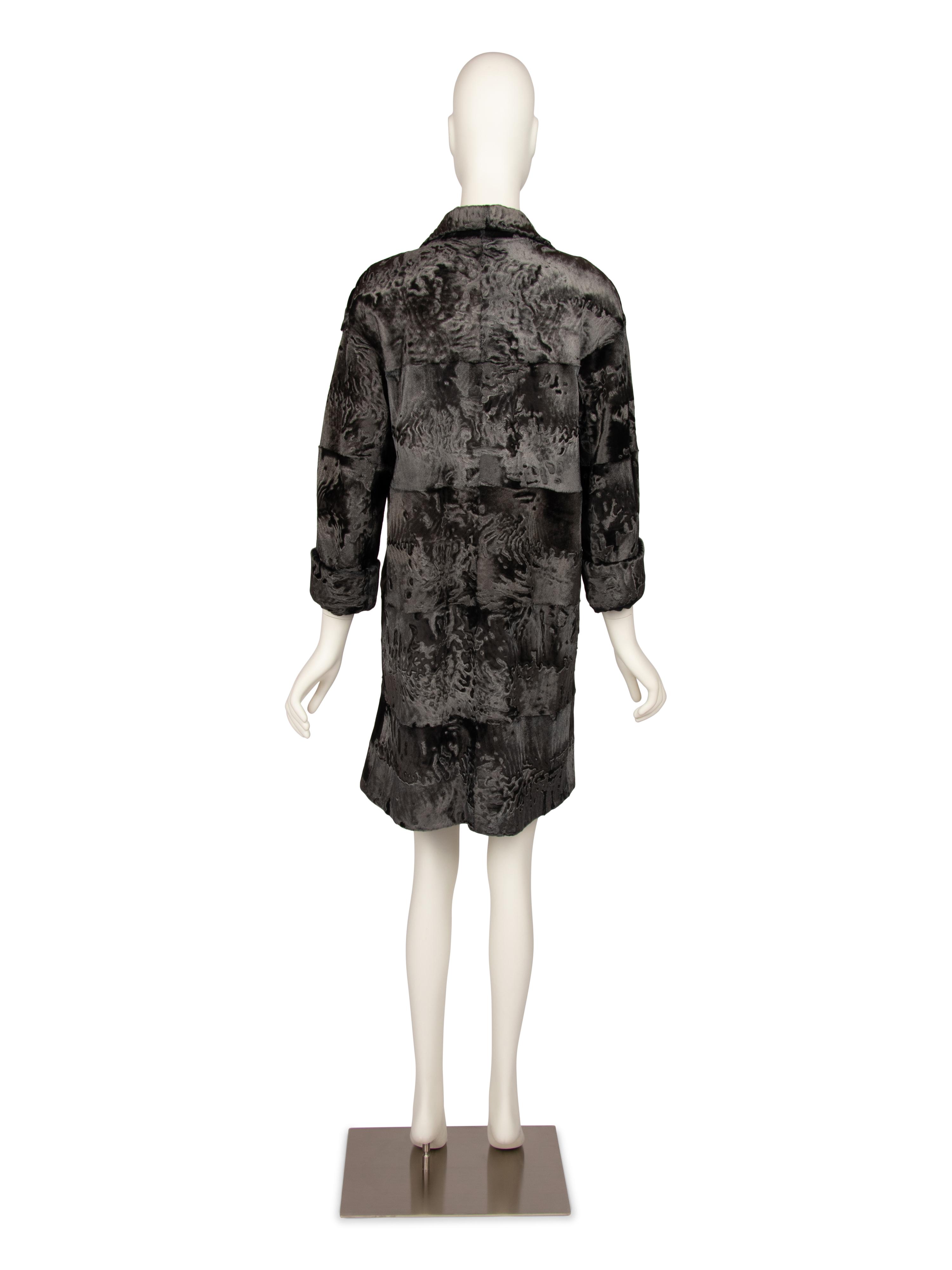 J. Mendel Grey Broadtail Coat, 2000s