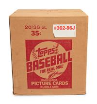 A Case of 1986 Topps Baseball Cards (20 Unopened Boxes, No. 362-86J)