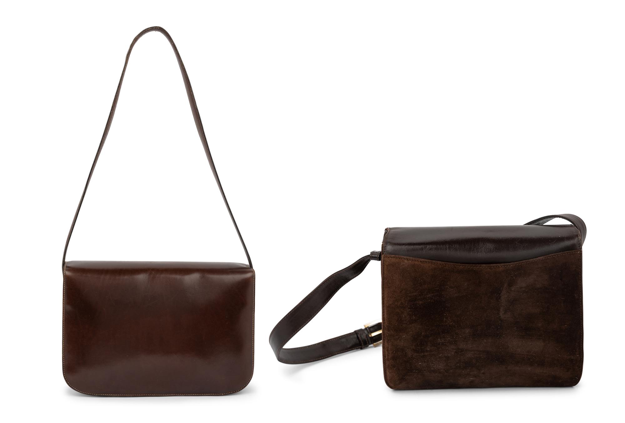 Two Leather Bags: Gucci, A. Testoni, 1970-80s