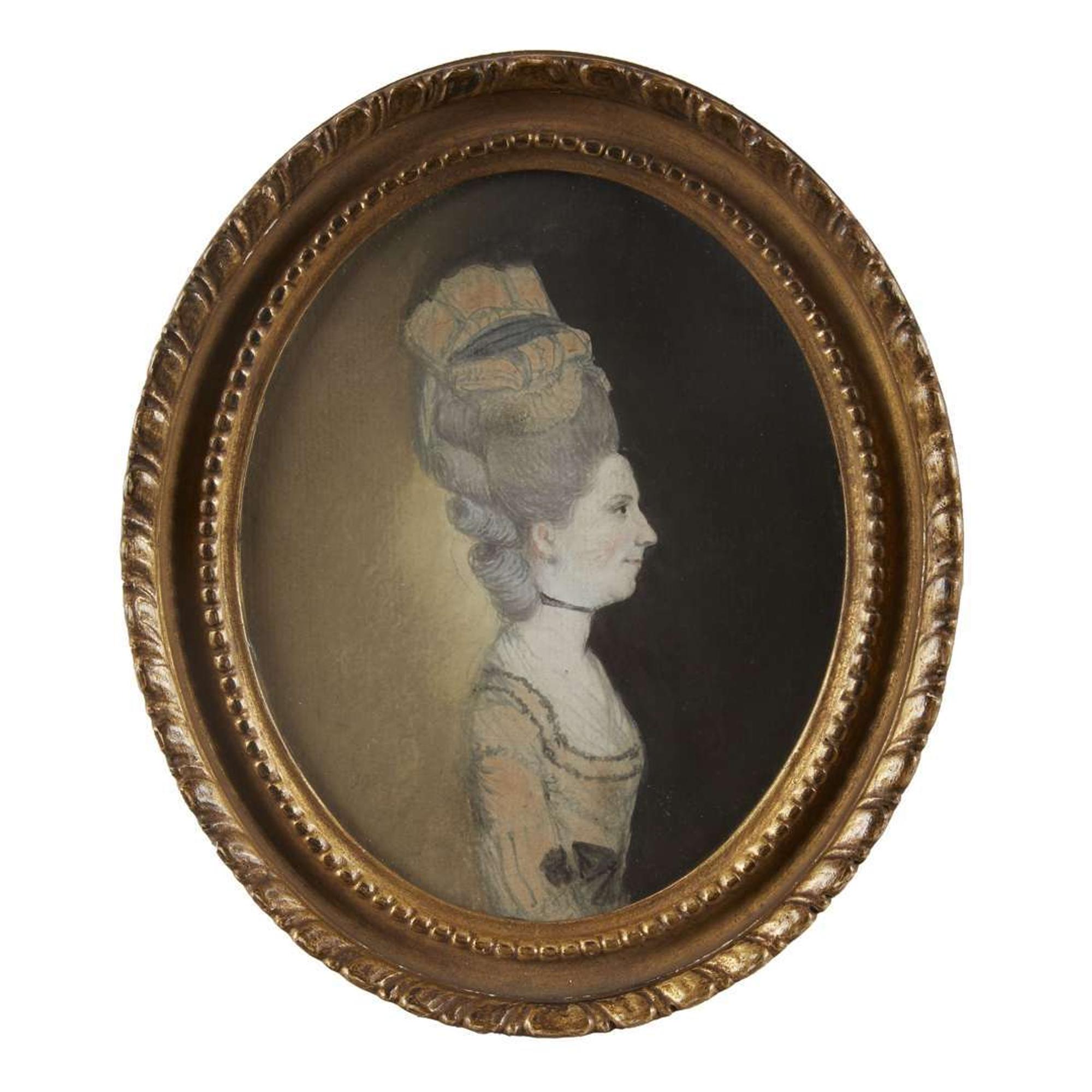 Thomas Day (English, 18th century) Pair of portrait miniature silhouettes: a lady and a gentleman