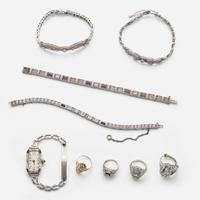 A Miscellaneous Collection of Art Deco Jewelry