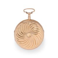 18K PINK GOLD QUARTER REPEATER OPEN FACE POCKET WATCH