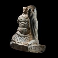 A Roman Marble Fragment from a Monumental Statue of the God Mars