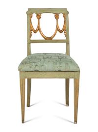 An Italian Painted and Parcel-Gilt Side Chair