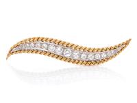A Bicolor Gold and Diamond Brooch, Van Cleef & Arpels,