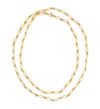 An 18 Karat Yellow Gold Fancy Link Longchain. 18.60 dwts.