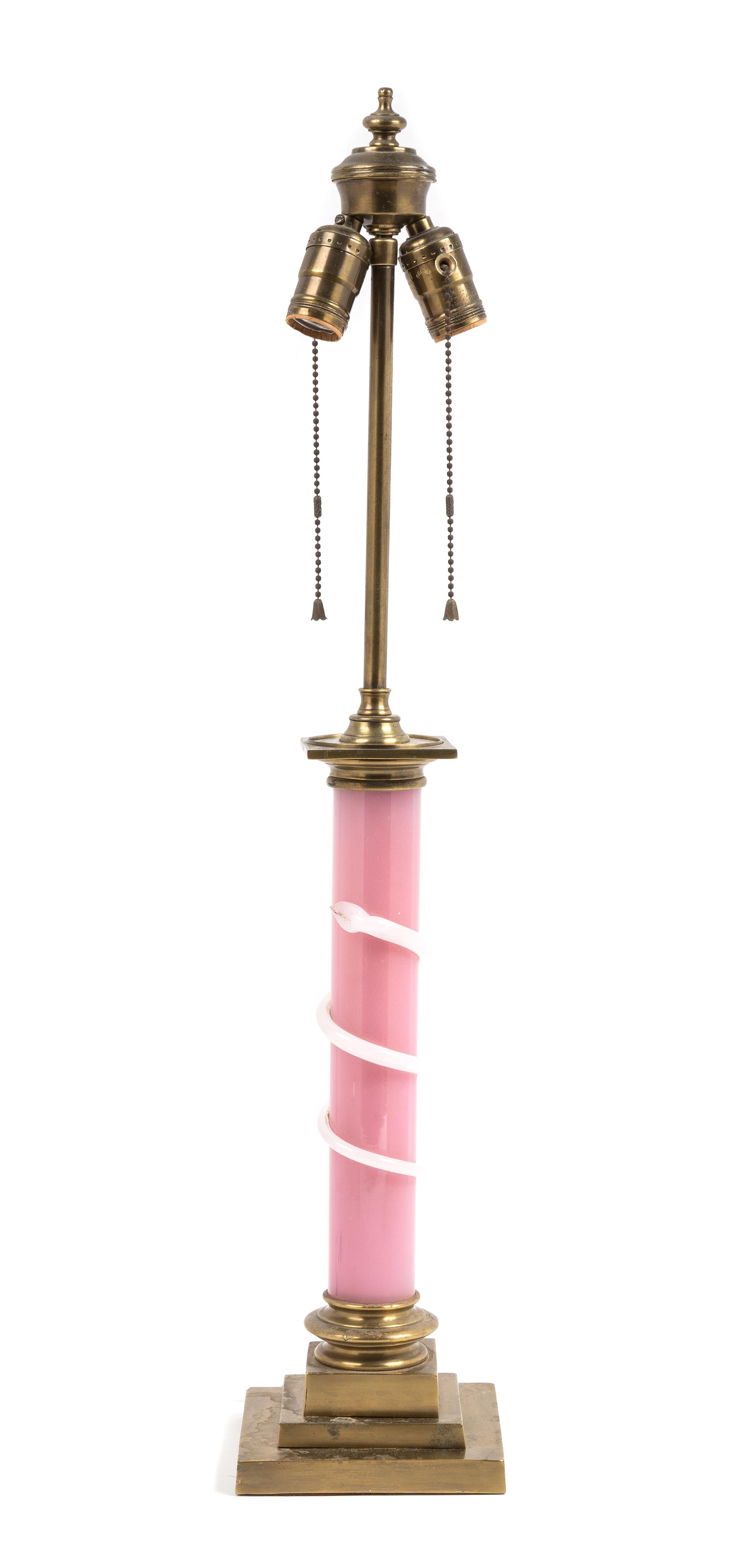 An Italian Glass Column Height 29 1/2 inches. — 20TH CENTURY