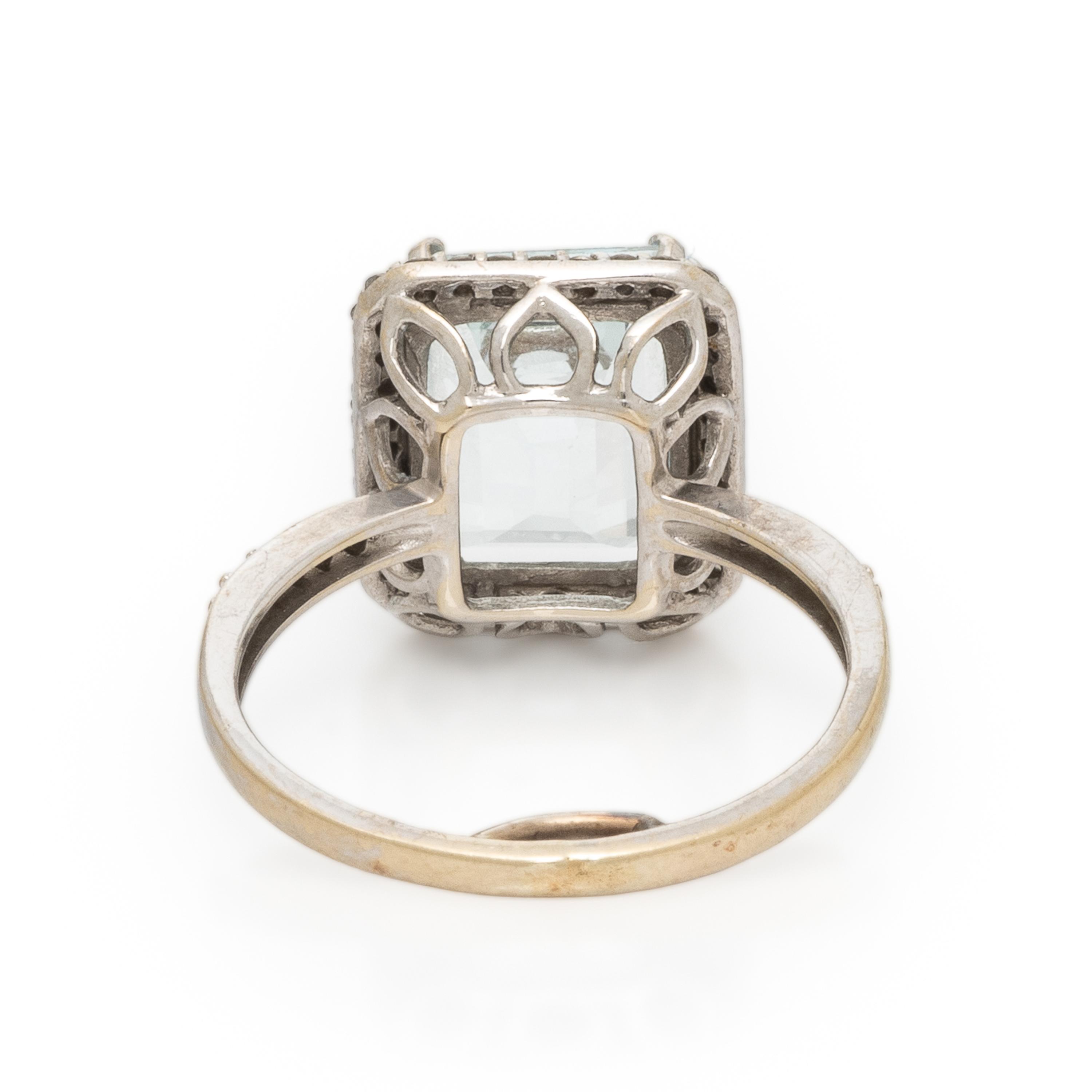 Birks, Aquamarine and Diamond Ring