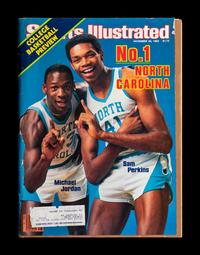 A Group of Michael Jordan Ephemera (Including First Sports Illustrated and 1988 Nike Poster),