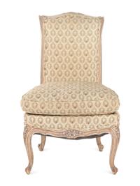 A Louis XV Style Painted Chauffeuse