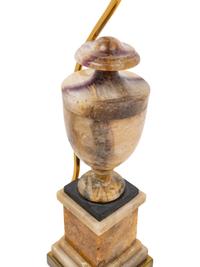 An English Blue John Urn Mounted as a Lamp
