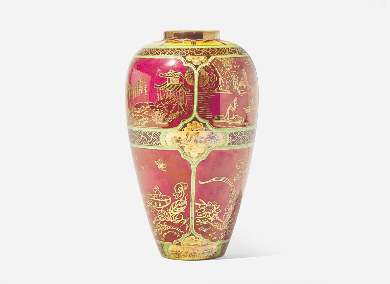 A Wedgwood Fairyland Lustre "Daventry" Pattern Malfrey Pot, UK, 1920s