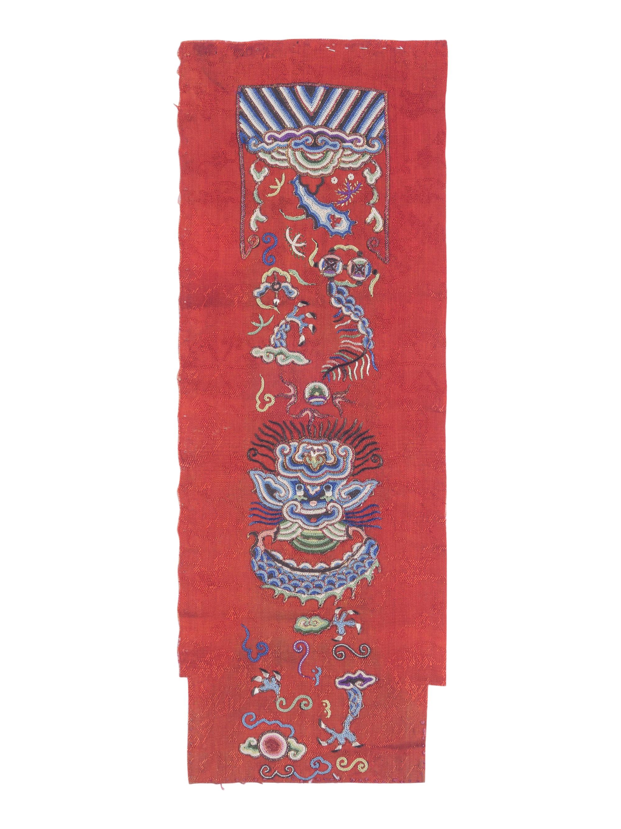 A Group of 11 Chinese Embroidered Silk Articles